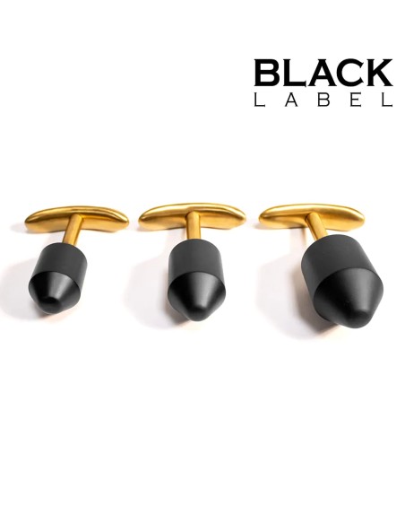 Metal Butt Diamond Plug Black/Gold M