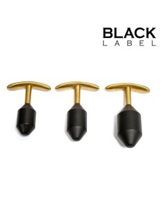 Metal Butt Diamond Plug Black/Gold L 2