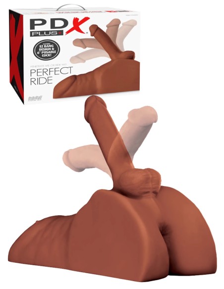 PDX Extreme Plus Perfect Ride Dildo + Masturbator
