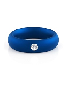 Blue Donut Cockring with Crystal 2