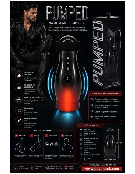Pumped - Virtuo - Heating Suction and Vibrating Masturbator
