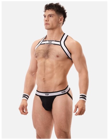 Cotton clothing Barcode Berlin Jockstrap Top - Black-White